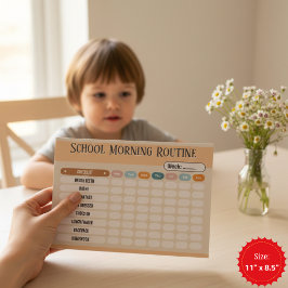 Daily Routine Checklist for Kids Morning & School Notitieblok