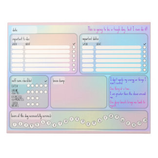 Daily Schedule for Focus & Self-Care  Notitieblok