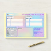 Daily Schedule for Focus & Self-Care Post-Its Post-it® Notes (Op bureau)