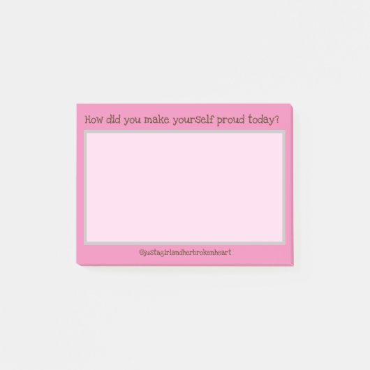 Daily Self Improvement Post merkt op Post-it® Notes (Voorkant)