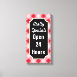Daily Specials Diner Sign Art Canvas Afdruk