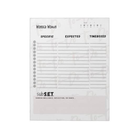 Daily To-Do List – Customizable Tear-Off Notepad Notitieblok (Gedraaid)