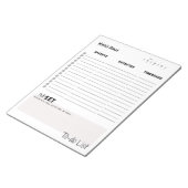 Daily To-Do List – Customizable Tear-Off Notepad Notitieblok (Schuin)