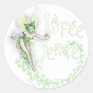 Dainty Absinthe La Fee Verte III Ronde Sticker