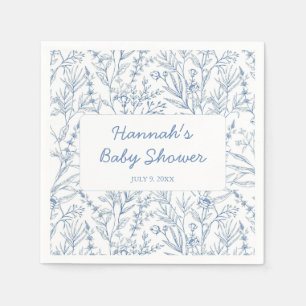 Dainty Blue Gepersonaliseerde Baby showers servett Servet