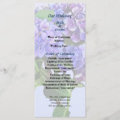 Dainty Blue Hydrangea Wedding Programme Programma (Voorkant)