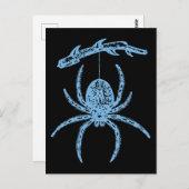 Dainty Blue Spider Briefkaart (Voorkant / Achterkant)