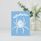 Dainty Blue Spider Briefkaart (Staand voorkant)