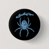 Dainty Blue Spider Button (Voorkant)