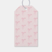 Dainty Bow golvende roze minimale meisje dank u Cadeaulabel (Achterkant)