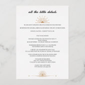 Dainty Celestial avec détails Faire-part de mariag (Verso)