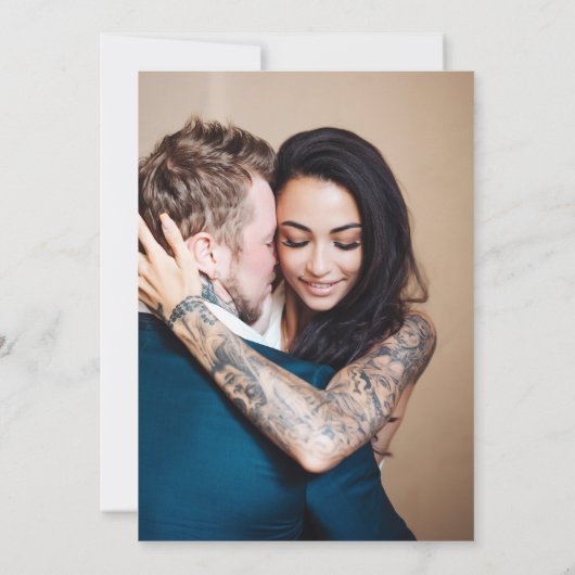 Dainty Celestial avec Faire-part de mariage photo (Dos)