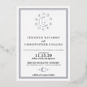 Dainty Celestial avec Faire-part de mariage photo (Recto)