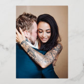 Dainty Celestial avec Faire-part de mariage photo (Verso)