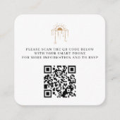 Dainty Celestial Wedding QR-code Informatiekaartje (Voorkant)