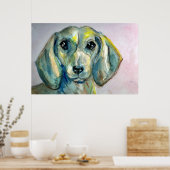 Dainty Dachshund Poster (Keuken)