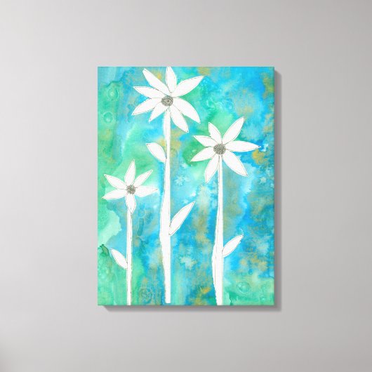 Dainty Daisies I Canvas Afdruk (Voorkant)