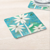Dainty Daisies II Vierkante Kartonnen Onderzetter (Schuin)