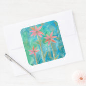 Dainty Daisies III Vierkante Sticker (Envelop)
