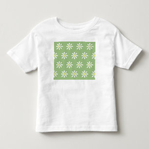Dainty Daisy Toddler's T-Shirt (Sage Groen & Wit