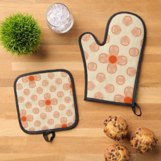 Dainty Dot Florals Ovenwant & Pannenlap Set