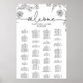 Dainty Elegance Alfabetical Seat Chart Poster (Voorkant)