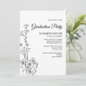 Dainty Elegance Graduance Party Invitation (Debout devant)