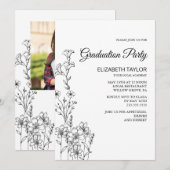 Dainty Elegance Graduance Party Invitation (Devant / Derrière)