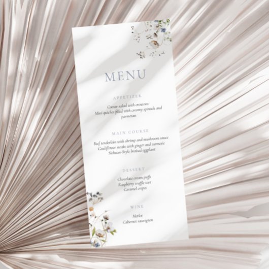 Dainty Fleur sauvage Dusty Blue Menu