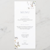 Dainty Fleur sauvage Dusty Blue Menu (Devant)