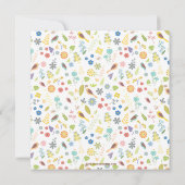 Dainty Floral Inséparable Invitations de douche nu (Dos)