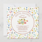 Dainty Floral Inséparable Invitations de douche nu (Devant)