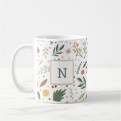 Dainty floral Monogram Koffiemok (Links)