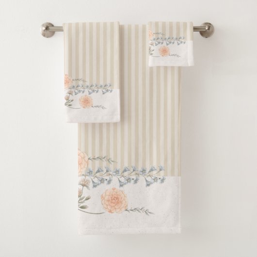 Dainty Floral Trim Cream Stripe (En situation)