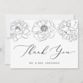 Dainty Floral Wedding Bedankkaart (Voorkant)