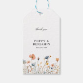 Dainty Floral Wildflower Wedding Dank u Cadeaulabel (Voorkant)