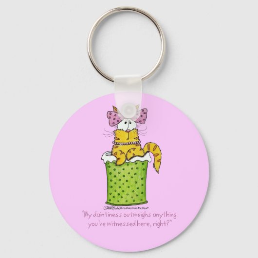 Dainty Garbage Kat Sleutelhanger (Voorkant)
