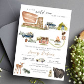 Dainty invitation Baby shower du Parc National