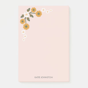 Dainty korean dusty wild roos roze papier post-it® notes
