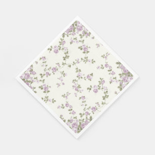 Dainty  Lavender Rozen Paper Napkins Servet