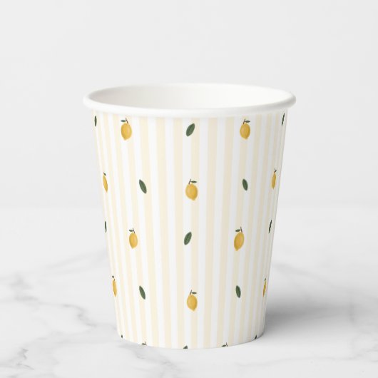 Dainty Lemon Pattern Party Paper cup Papieren Bekers (Achterkant)