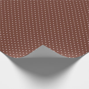 Dainty little brown polka dot patroon cadeaupapier