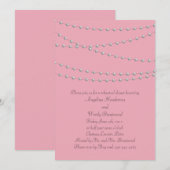 Dainty Pearls on Pink Rehearsal Dinner Kaart (Voorkant / Achterkant)