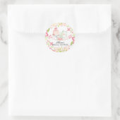 Dainty Pink Floral Bridal Tea Party Sticker (Tas)