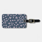 Dainty Pink Heart Pattern Bagagelabel (Voorkant horizontaal)