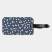 Dainty Pink Heart Pattern Bagagelabel (Achterkant horizontaal)