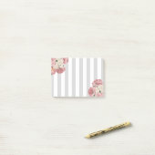 Dainty, Roos en Stripes Post-it® Notes (Op bureau)