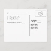 Dainty Roos (roze) RSVP Briefkaart (Achterkant)