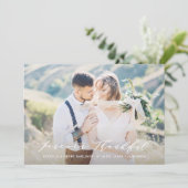 Dainty Script for ever Thankful Weddenschap Bedank Bedankkaart (Staand voorkant)