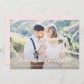 Dainty Script for ever Thankful Weddenschap Bedank Bedankkaart (Voorkant / Achterkant)